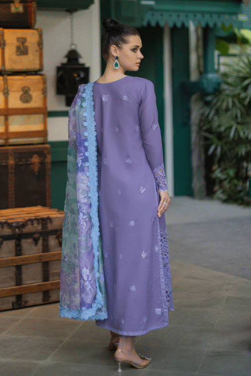 Qalamkar - 3 Piece - Lawn Embroidered Suit - DS0021 - Image 6