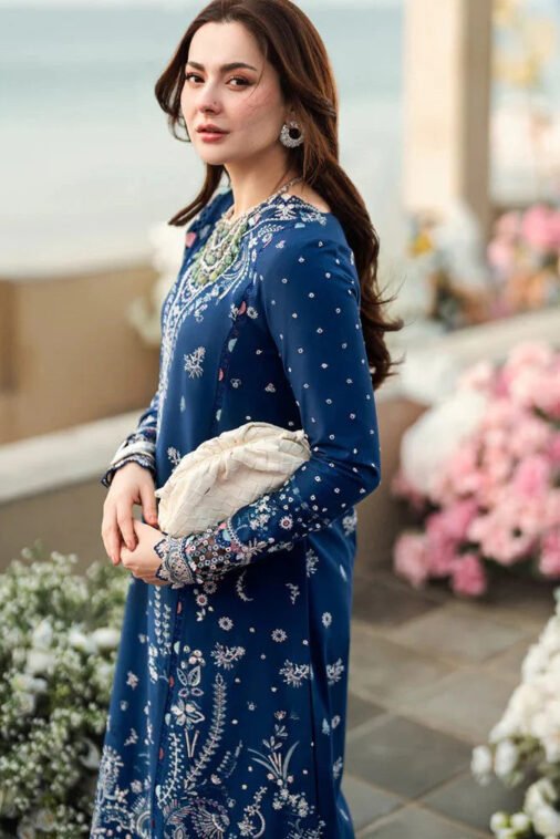 Qalamkar - 3PC Lawn ChickenKari Embroidered Suit - DS0370 - Image 4