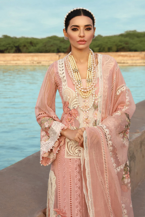 Crimson Unstitched 3 piece lawn embroidered suit D565